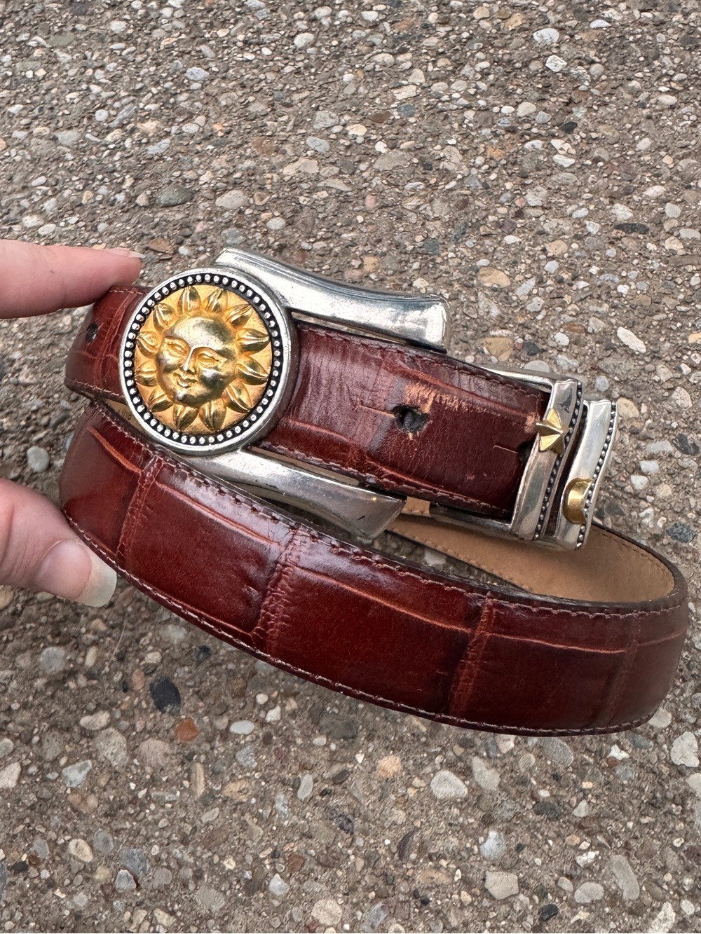 Brighton // 1996 sun, moon, stars museum collection leather belt size medium